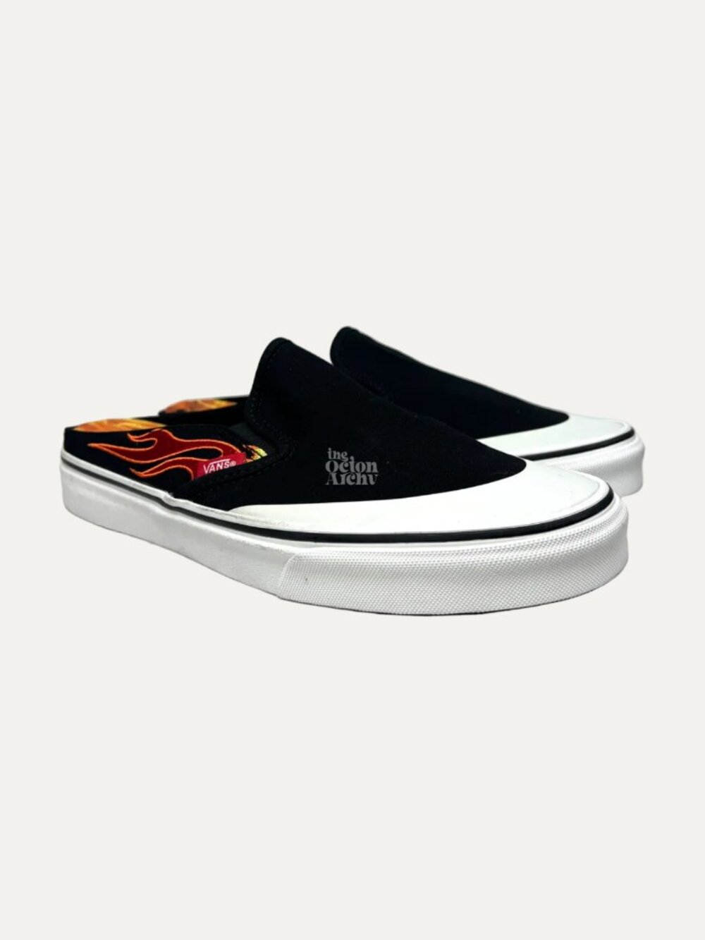 A$AP Worldwide x Pacsun x Vans Classic Slip-On Mule Black White Flame New (Other